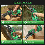 Mini Chainsaw 6 Inch Portable Electric Chainsaw Cordless with 2 Batteries, Handheld Small Chain Saw for Tree Branches, Courtyard, Household and Garden, Gifts for Men Dad Husband Women