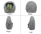 Artisan Flair Lover Frog Statues for Garden - Resin Frogs Couple Figurines Romantic - Yard Animal Decor Frog Stuff Outdoor Lawn Ornament, Green, 7.09 X 4.33 X 7.09 Inches, AF15813