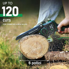 Cordless Mini Chainsaw 6 Inch, Goldsea Small Electric Chain Saws with 2 pack 2000mAh Batteries and Automatic Oiling System, Hand Saw Battery Powered Branch Cutter for Wood Cutting as Gifts for Men