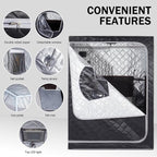 Gollense Portable Infrared Sauna for Home Spa 2 Person Full Size Personal Far Infrared Sauna Box with 2 Foldable Chairs, Dry Sauna Tent for Indoor, Black