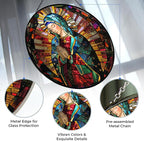 Customized Virgen De Guadalupe Stained Glass Suncatcher Window Hanging, Gothic Christmas Ornaments for Fiction Lovers, Dinosaur Room Decor for Nursery New Home Gifts