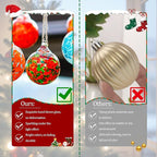 Hand Blown Glass Gazing Balls for Garden Hanging Friendship Balls Christmas Ball Ornaments for Xmas Tree Decoration (Red - A)