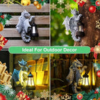 Goodeco Dragon Tree Hugger Solar Lantern Garden Statue - 9.3 Inch Resin Dragon Decor for Outdoor, Perfect Garden Gift & Yard Decor