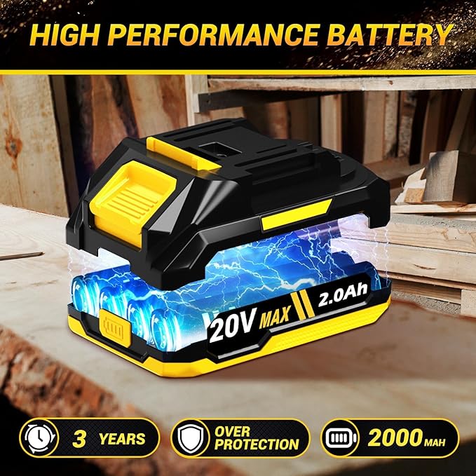 Cordless Mini Chainsaw Kit with 2000mAh Battery & Quick Charger & 2 Chains - 2025 Upgraded Best 6Inch Electric Chain Saw with Auto-Oil System, Brushles High Power Motor - Perfect for Gifts