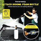Portable Compact Pressure Cleaner, Power Cleaner with 33FT Flexible Extension Hose, 3 Nozzles, Foam Cannon for Cars, Patios, Driveways