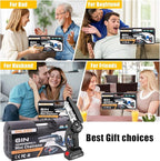 Mini Chainsaw Cordless, 6 Inch Chain Saw Cordless, 700W Powerful Electric Handheld Chainsaw, with 2 Batteries and 2 Chains, Tree Trimmer Gardening Tools Gift for Men, Father, Dad