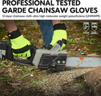 Vgo... 1Pair Chainsaw Gloves, 12-Layer Chainsaw Protection on Left Hand Back,Goat leather Work Gloves, Mechanic Gloves