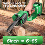 Mini Chainsaw 6 Inch Portable Electric Chainsaw Cordless with 2 Batteries, Handheld Small Chain Saw for Tree Branches, Courtyard, Household and Garden, Gifts for Men Dad Husband Women