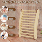 2 Pack Upgraded Sauna Backrest, Sauna Accessories, Sauna Backrest Infrared, Wooden Sauna Backrests Slip-Resistant and Ergonomic S-Shape, Barrel Sauna Backrest for Any Barrel or Infrared Sauna