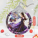 Stained Glass Ornament - Fairy Christmas Decor for Tree, Gift Exchange Ideas