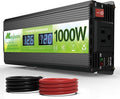 1000 Watt Inverter, 12v Dc to 110v Ac Inverter,Power Inverters for Vehicles, Ac Outlets and 2 USB Ports for Cars, Trucks, Rvs, Homes and Camping