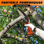 Saker Mini Chainsaw|6 Inch Chainsaws[2025 Upgraded]|Mini Cordless Electric Chain Saw|Small Handheld Portable Chain Saws Battery Powered Saw for Tree Trimmer and Garden