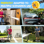 Cordless Pressure Washer, 600PSI Portable Power Washer with 6-in-1 Nozzle & Foam Cannon, 21V Battery Powered Cordless High Pressure Washer Gun, Handheld Pressure Washers for Car, Patio, Home
