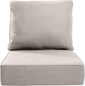 Luxury 22x24/22x25 6-Inch Outdoor Cushions - Water Resistant 1 Set Zippered Patio Chair Back&Seat Cushion for Wicker Dining Rocking Swivel Chairs Loveseat Couch Sectional Sofa - Beige