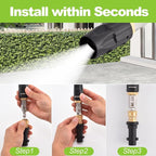 Adjustable Downstream Soft Wash Nozzle, Shooter Tip M5 Long Range Soap Twist Chemical Nozzle with 0-60° Spray Pattern, for Pressure Washer 1700-6000 PSI, 3-7 GPM, 1/4 in Quick Connect