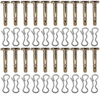 20 Pcs Brass 6.35mm x 44.45mm Straight Pins for Snow Thrower Replacement Parts