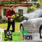 KEPEAK Cordless Pressure Washer, 1450PSI Portable Power Washer with 6-in-1 Nozzle, 21V Hand Held Pressure Washer with 2 Batteries, Electric Power Cleaner for Car, Garden, Home