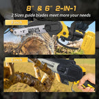 Mini Chainsaw Compatible for Dewalt Battery 20V MAX, 8-Inch and 6-Inch 2-IN-1 Cordless Hand-held Chain Saw, Electric Hand Saws for Wood Cutting, Tree Trimming Gift for Men(Tool Only)