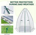 EAGLE PEAK Portable Mini Dome Greenhouse with Zippered Door and Mesh Window, Outdoor Mini Hexagon Greenhouse Kit for Indoor Outdoor Gardening 63”x63”x72”, Agricultural Bubble Film Cover