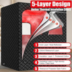 2 Person Infrared Sauna Box for Home, Portable Steam Sauna with 660nm Red Light Therapy Lamp, 5-Layer Waterproof, 2 Steamers, 2 Folding Chair