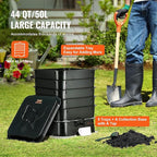 VEVOR 5-Tray Composter, 50L Worm Compost Bin - Indoor/Outdoor Worm Farm Kit for Food Waste Recycling, Vermicomposting & Vermiculture