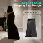 Sauna Blanket Insert Towel - 2 Pack Soft Black Cotton Waffle - Comfortable and Easy Home Sessions Minimal Cleanup - Super Absorbent Sauna Towel