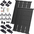 Industrial Grade Solar Pool Heater DIY Kit - Superior High-Wind Strapless Mounting System & Maximum Freeze Resistance (2-4'x7.5' / 60 Square Feet)