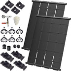 Industrial Grade Solar Pool Heater DIY Kit - Superior High-Wind Strapless Mounting System & Maximum Freeze Resistance (2-4'x7.5' / 60 Square Feet)