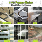 Pressure Washer, Washer with 4 Quick Connect Nozzles, Pressure Cleaning Machine with Foam Cannon for Cars/Fences/Driveways/Patios/Home Cleaning