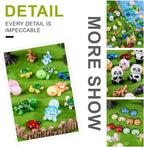 Mini Small Animal Figurines, 54 Pieces Mini Marine Resin Animals, Marine Animals Decorative Decorations, Miniature Landscape Decorative Sets, Fairytale Gardens