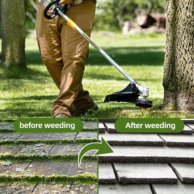 New Steel Wire Model Weed Wacker Head, Steel Wire Grass Weed Eater Blades, Universal Steel Wire Weed Grass Trimmer Blade Remover Tool for Electric Battery Powered String Trimme (1, 6 Blades)