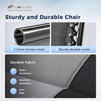 MAISON ARTS Padded Zero Gravity Lawn Chairs Set of 2 Foldable Recliner Anti Gravity Lounge Chairs w/Pillow & Cup Holder Outdoor Camp Chairs for Poolside Backyard Beach Support 350LBS Grey