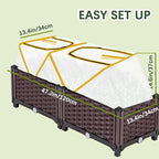 47.2" *14.6" *13.4" Foldable Garden Row Accelerator Plants Cover for Raised Garden Bed, Mini Greenhouse Cover with Two Air Hole and Breathable Mesh, Frost Cover for Plant Vegetable Seedling Protector