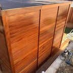 Customize Wood Burning Sauna 3-8 Person, Outdoor Red Cedar Steam Saunas, ETL Harvia Heater, Glass Wall Saunas, 220V, Rectangle Sauna Room with Backrest Headrest, Waterproofing System(0-195℉)