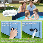 UCCY Foldable Dog Pool for Large Dogs Hard Plastic Kiddie Swimming Pool Non-Slip Portable Dog Bathtubs Collapsible Multi-Use Whelping Box Ball Pit Outdoor Pool for Backyard Duck Pond Blue XL-63"x12"