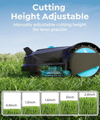 M800Plus Cordless Robot Lawn Mower with GPS + 3D Visual Navigation, Bow-Shaped Path Mowing, APP Control, 4.0Ah Automatic Robotic Lawnmower for 1/5 Acre, Obstacle Avoidance, Height Adjustment