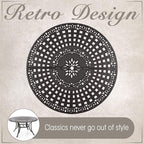 MFSTUDIO 7 PCS Cast Aluminum Patio Dining Set, Retro Design Outdoor Patio Table and Chairs with 6 Wide Dining Chair and 1 54" Round Aluminum Outdoor Dining Table