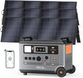 OSCAL 3600Wh Solar Generator PowerMax 3600 with 3x400W Panel, Solar Power Station with 4 AC Outlets (6000W Peak), 1.2H Full Charging, APP Control Emergency Power Station for Home, Camping & RVs