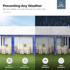 MFSTUDIO 13'x26' Party Tent, Outdoor Heavy Duty Party Tents with Removable Sidewalls, Large Canopy Tent Shelter for Outdoor Events Wedding Birthday, Blue