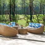 JMGBird Outdoor Pillows Waterproof Set of 4 Outdoor Throw Pillows with Insert Included 18×18 Inch Outdoor Decorative Pillows Water Resistant for Patio Garden Sofa Couch Bed