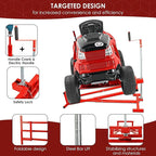 Lawn Mower Lift Jack, Riding Mower Lift for Lawn Mowers and Garden Tractors, Lawn Mower Load Capacity 880 Lbs, Wheel Width Limit 38in, Red
