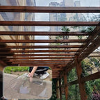 2mm Polycarbonate Sheet,polycarbonate greenhouse panels,Roofing Transparent Insulation Daylighting Panels,strong and not easily deformed,for Greenhouse Sheds Roofs,Carports.(Clear,5.1 x 13.1ft)