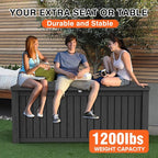 180GAL Black Versatile Outdoor Deck Box - Waterproof, SGS - Certified UV Resistant, Suitable for a Wide Range of Storage Needs from Patio Cushions to Garden Equipment, Simple to Assemble