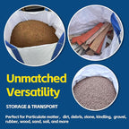 2 Packs FIBC Bulk Bags,Holds up to 4400 lbs Construction Bags Heavy Duty,210-Gallon Woven Polypropylene Dumpster Bag for Industry Agriculture and Construction,Sealable Top