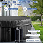 NAIZEA Inflatable Hot Tub - Outdoor Hot Tubs 2 to 4 Person, Portable Blow Up Spa Square Portable Hot Tub, 120 Soothing Bubble Air Jets, Cover, 2 Filter, 240 Gallon(71" X 71" X25")