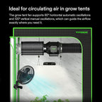 VIVOSUN AeroWave A6 6-Inch Clip-on Fan, Patented Portable Indoor Fan with Clip, 2-Speed Adjustment, Cord, Strong Airflow but Low Noise, and Fully-Adjustable Tilt for Grow Tent, Black, 1-Pack