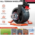 49" L Collapsible Extended Wagon with 500lbs Weight Capacity,300L Heavy Duty Sports Wagon,Big All-Terrian Wheels with Cup Holders,Cart for Sports,Grocery,Shopping,(Rosepink)
