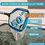 POOLWHALE 17.5" Heavy Duty Ultra Fine Mesh Pool Pollen & Sand Skimmer Rake, Aluminum Frame Deep Nylon Net, Pool Net for Above Ground & In-ground Swimming Pools (No Pole)