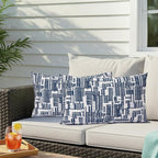 Outdoor Lumbar Pillows Waterproof Covers 2 Pack 12×20 Inch, Decorative Toss Pillows Covers, Rain-Proof, Fade Resistant for Patio Furniture, Sofa, Couch, Garden