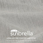 Sunbrella Decorative Outdoor Water Repellent Throw Pillows with Inserts, Set of 4, 20" x12" Pillows for Patio, Backyard, Bed, Couch, and Patio Furniture, Specrtum Pebble